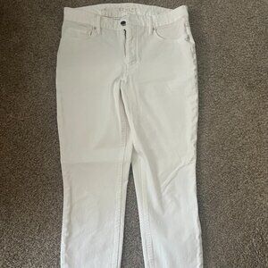 WHBM The Sculpt Skinny White Ankle Jean, Size 8 Long